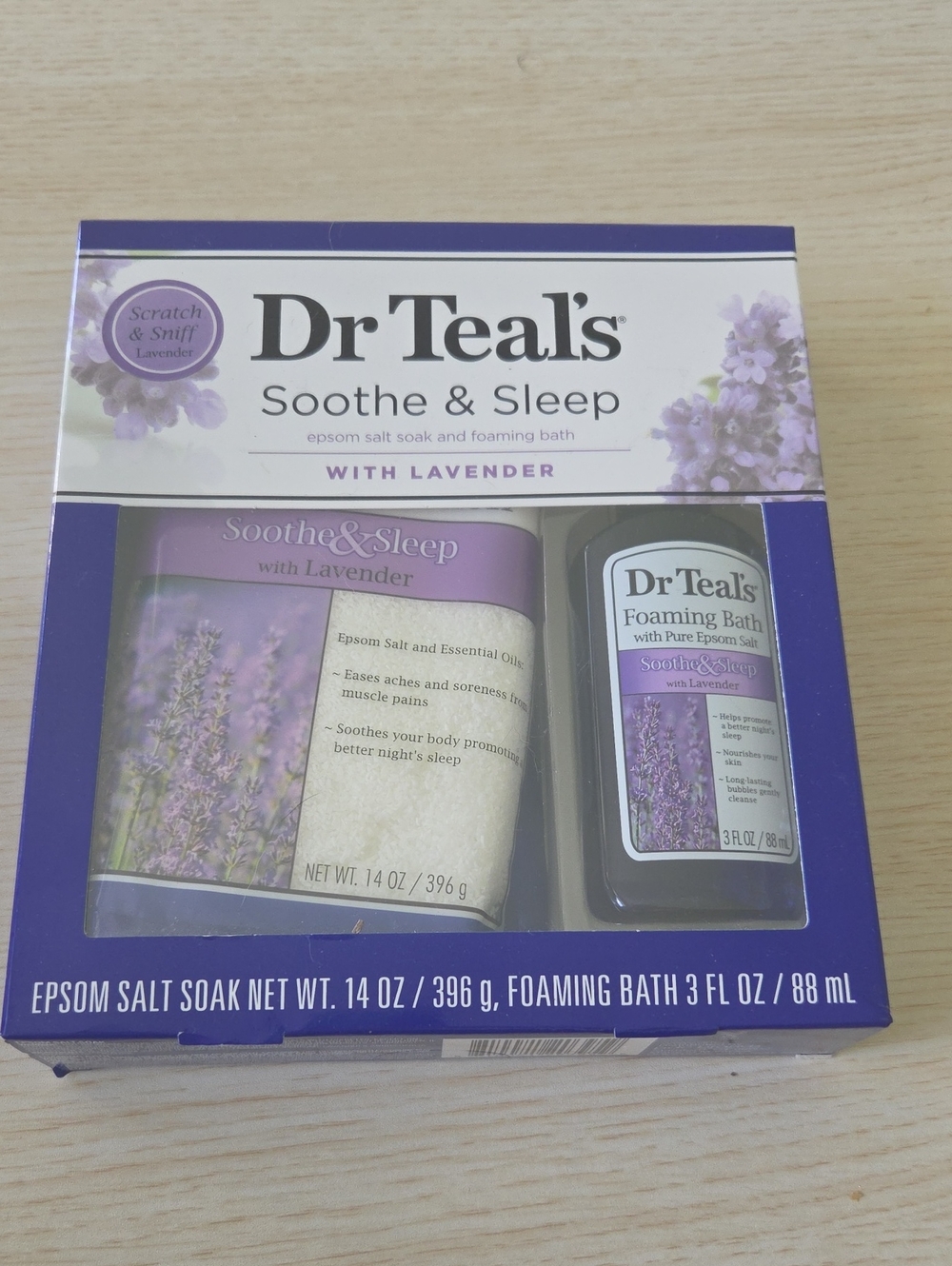 Dr Teal's Soothe & Sleep Lavender Epsom Salt Soak & Foaming Bath - Lavender